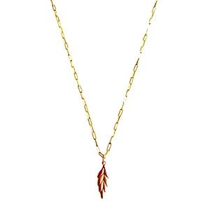 24” Dainty Leaf Charm Necklace 🍂